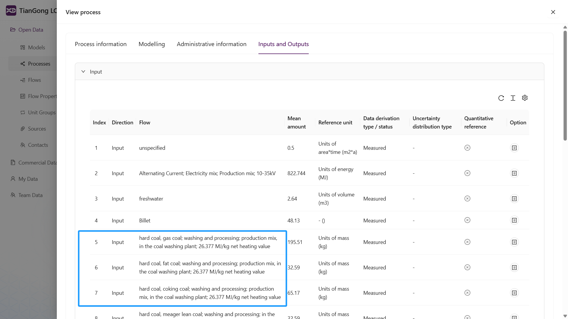 Search term in inputs/outputs